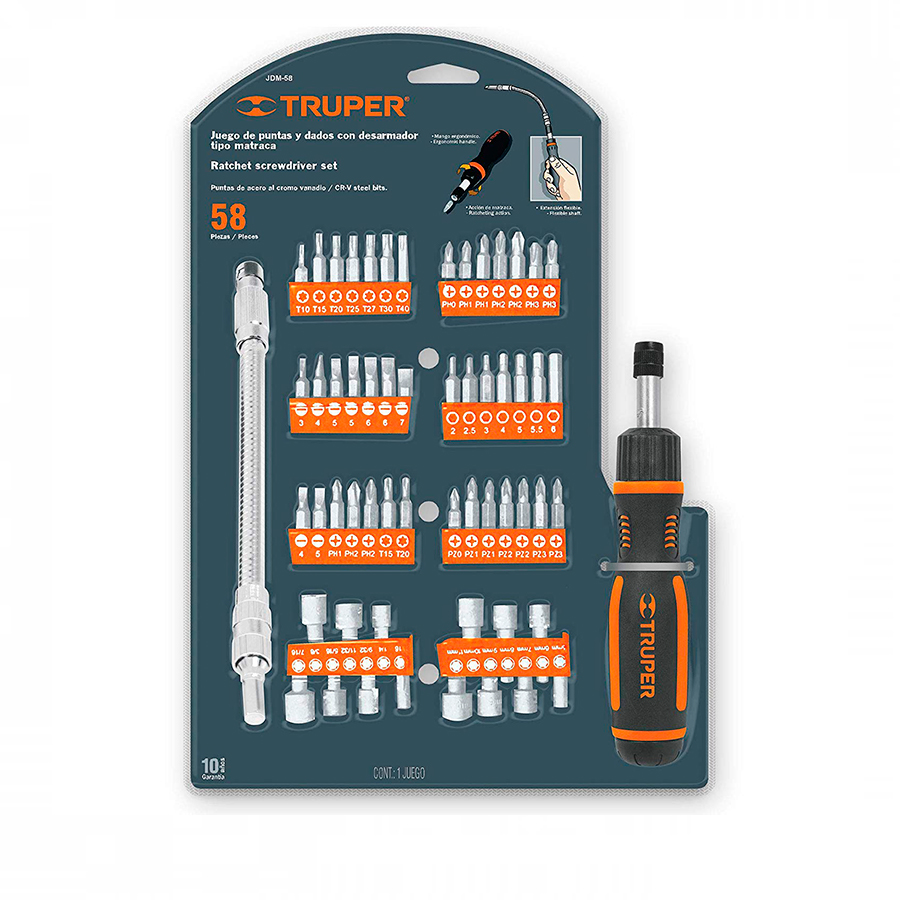 Cumpara  Seturi de șurubelnițe electrice și mecanice - Set de surubelnite Truper JDM-58 18220..