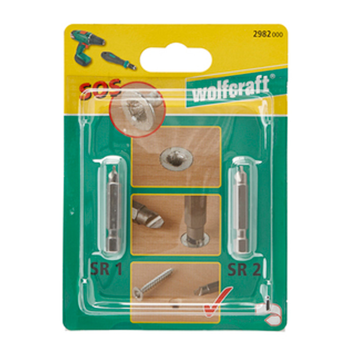 Set de extractoare pentru suruburi, pentru suruburile cu profil de acţionare defect  Wolfcraft 