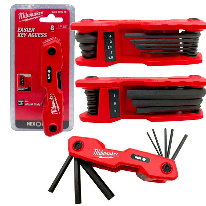 Set chei pliante Milwaukee 4932480978