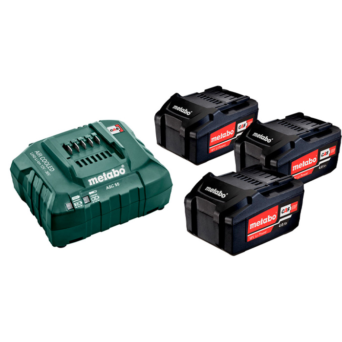 Set acumulatori de bază Metabo 3 x 4.0 Аh..