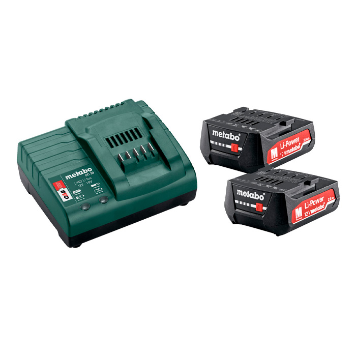 Set acumulatori de bază Metabo 12V 2x2.0 Ah..