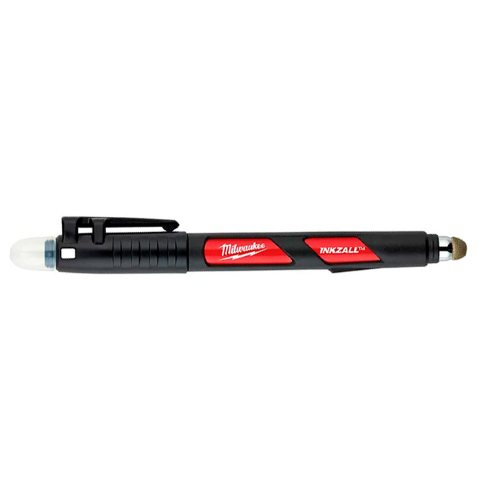 Marker cu vârf fin negru cu stylus Milwaukee..