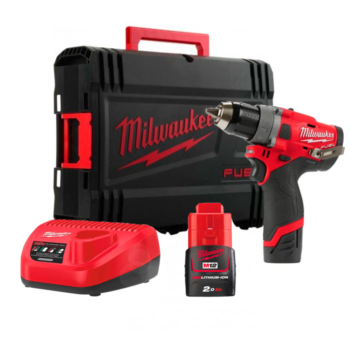 Mașină de găurit și înșurubat cu acumulatori Milwaukee M12 FDD-202X