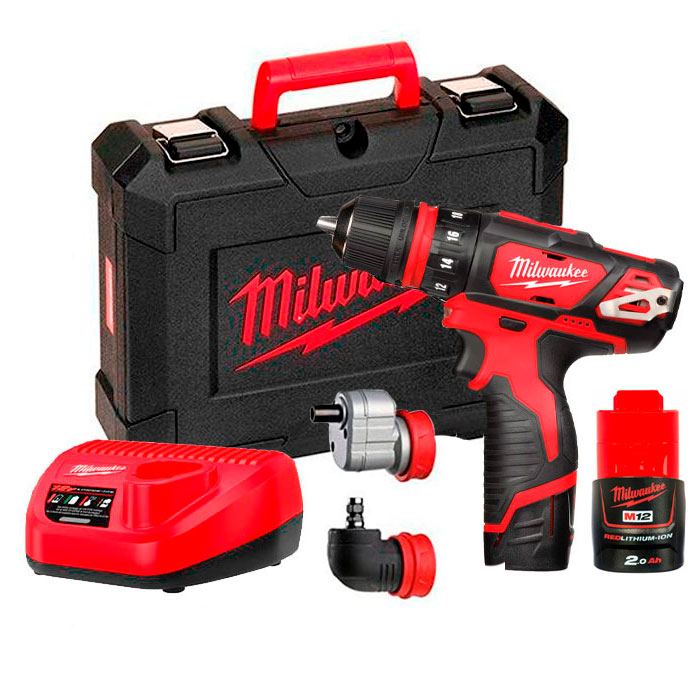 Mașină de găurit și înșurubat cu acumulatori Milwaukee M12 BDDXKIT-202X