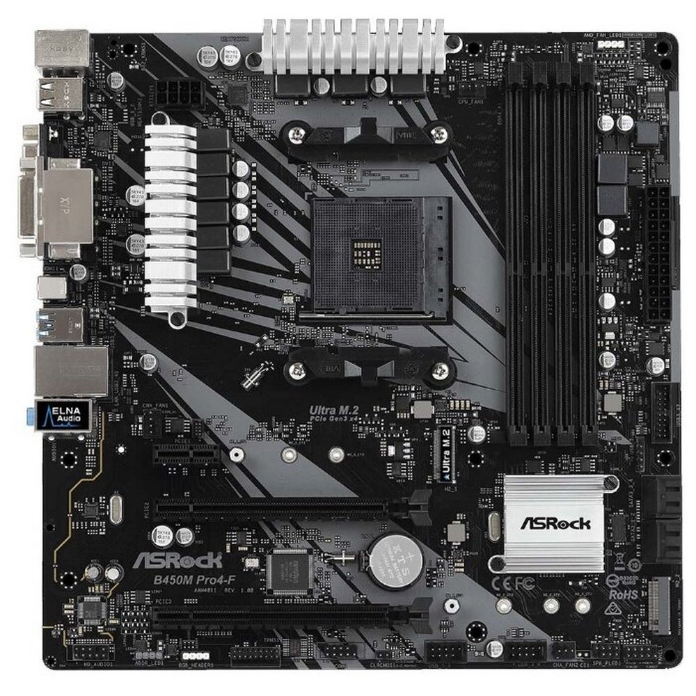 Cumpara  Plăci de bază - MB AM4 ASRock B450M PRO4-F  mATX..