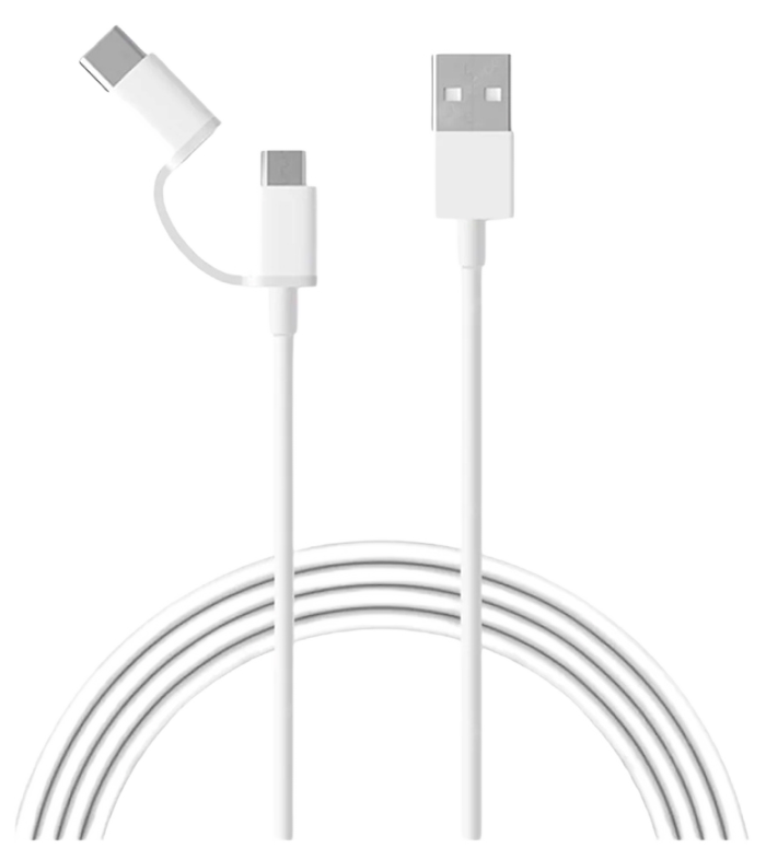 2in1 Cable Xiaomi, Micro-USB+Type-C, 1M