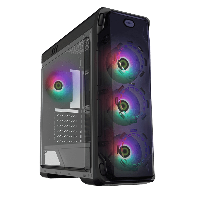 Case ATX GAMEMAX StarLight FRGB, w/o PSU, 4x1..