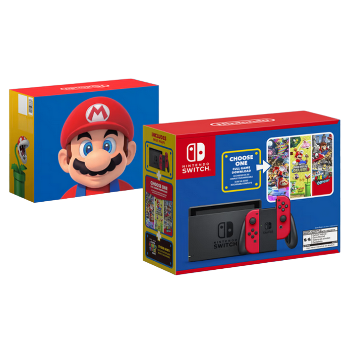 Nintendo Switch Red Mario Day Bundle ..