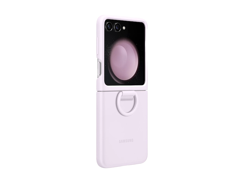 Чехол Samsung Silicone Case with Ring Flip 5, Лавандовый