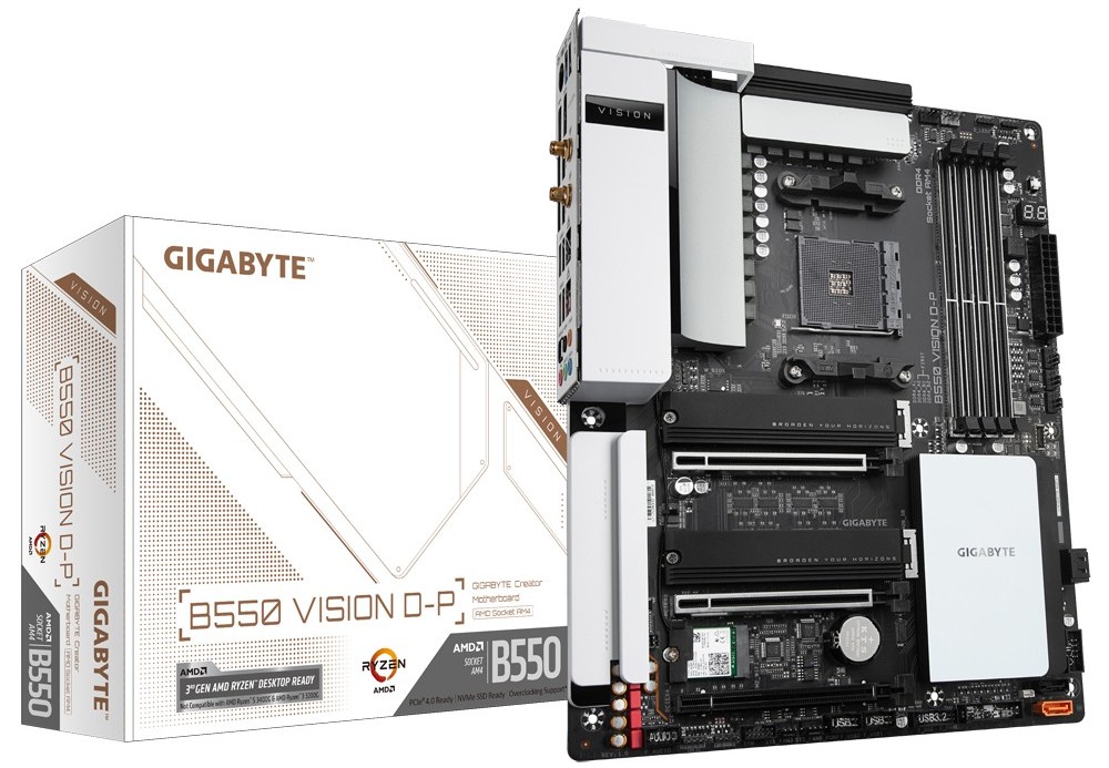 Cumpara  Plăci de bază - MB AM4 Gigabyte B550 VISION D-P 1.0 ATX..