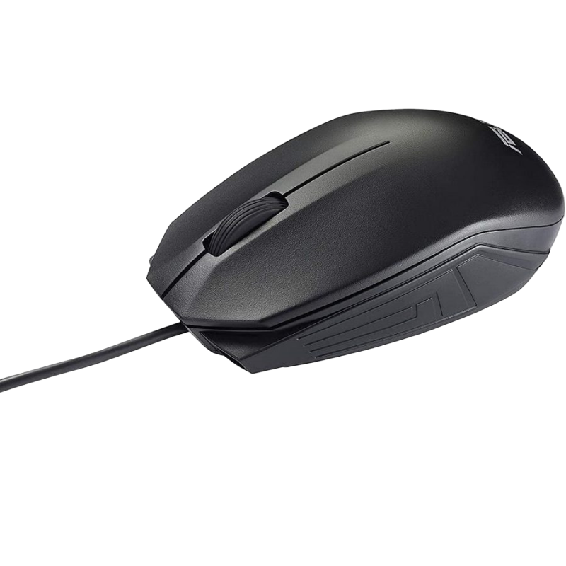 Mouse Asus UT280, 1000 dpi, 3 buttons, Ambidextrous, 80g ,0.9m, USB, Black