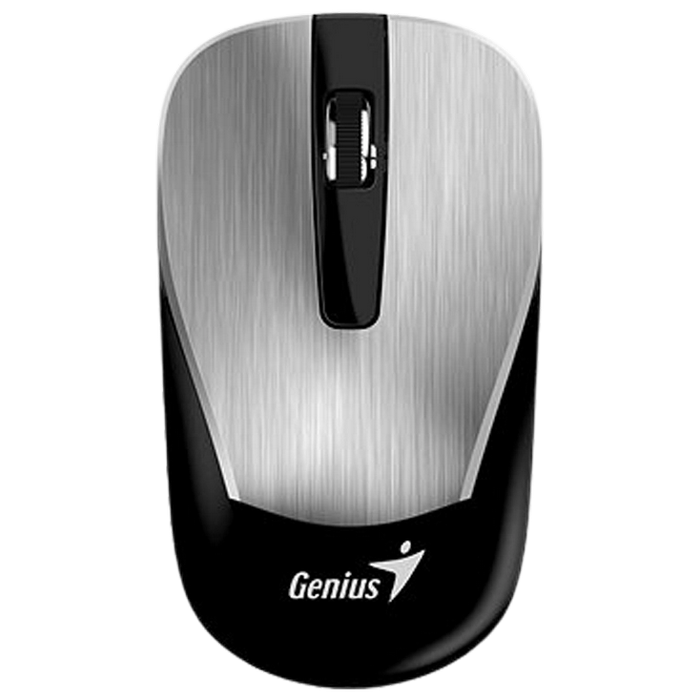 Wireless Mouse Genius ECO-8015, Optical, 800-1600 dpi, 3 buttons, Ambidextrous, Rechar., Silver