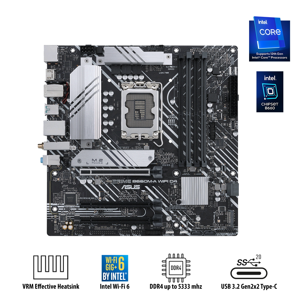 Cumpara  Plăci de bază - MB S1700 Asus PRIME B660M-A D4  mATX..