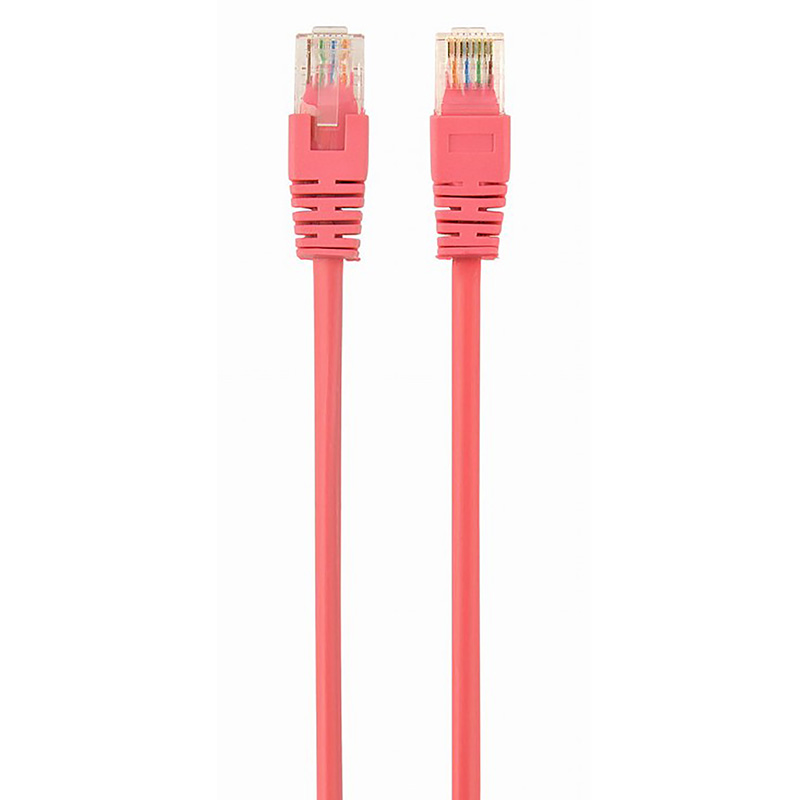 1 m, Patch Cord  Pink, PP12-1M/RO, Cat.5E, Cablexpert, molded strain relief 50u" plugs