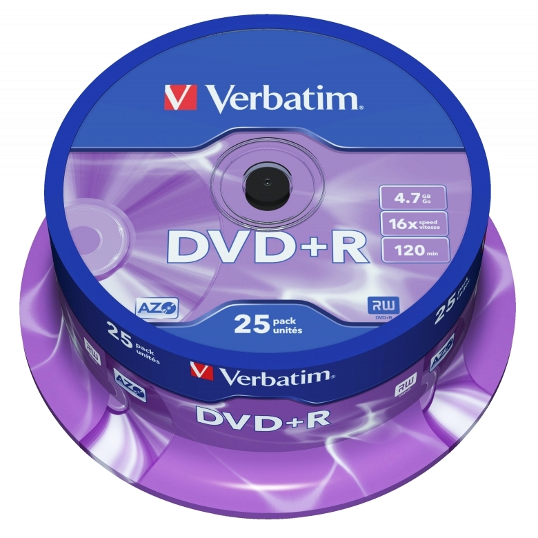 Cumpara  Discuri optice - 25*Cake DVD+R Verbatim, 4.7GB, 16x, 43500..