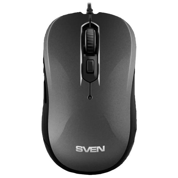 Mouse SVEN RX-520S Silent, Optical, 800-3200 dpi, 6 buttons, Ambidextrous, Gray