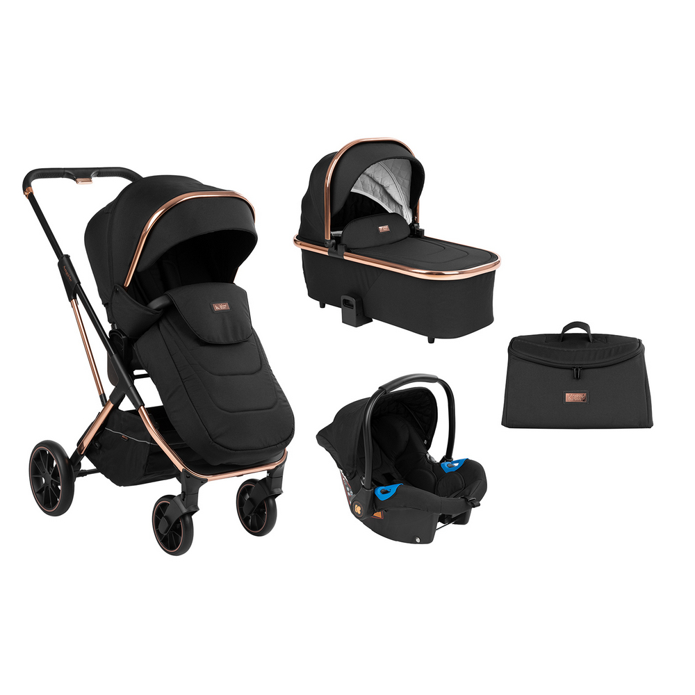 Stroller Kikka Boo 3 in 1 Angele, Chrome Blac..