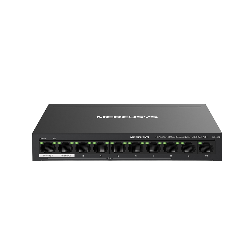 Cumpara  Echipament PoE - 10-port 10/100M MERCUSYS PoE Switch, MS110P, ..