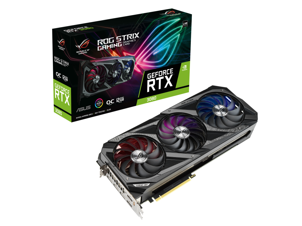 VGA ASUS RTX3080 12GB GDDR6X ROG Strix Gaming OC  (ROG-STRIX-RTX3080-O12G-GAMING)