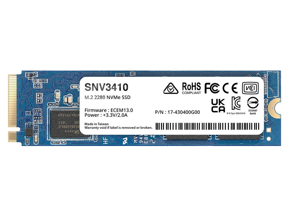 SYNOLOGY M.2 2280 800Gb Enterprise NVMe solid-state drive "SNV3410-800G"