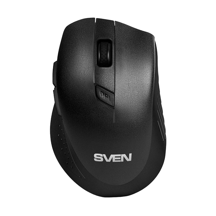 Wireless Mouse SVEN RX-425W, Optical, 800-1600 dpi, 6 buttons, Ergonomic, 1xAA, Black