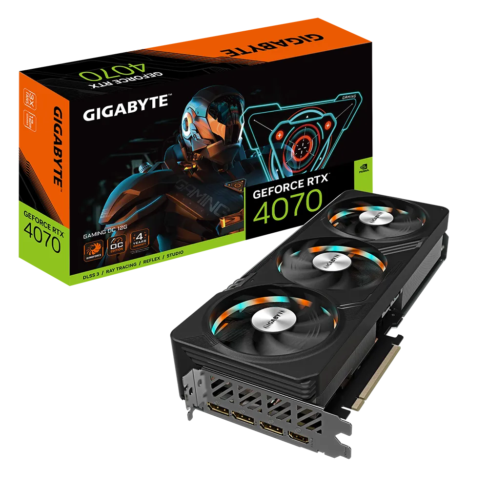 VGA Gigabyte RTX4070 12GB GDDR6X Gaming OC  (GV-N4070GAMING OC-12GD)