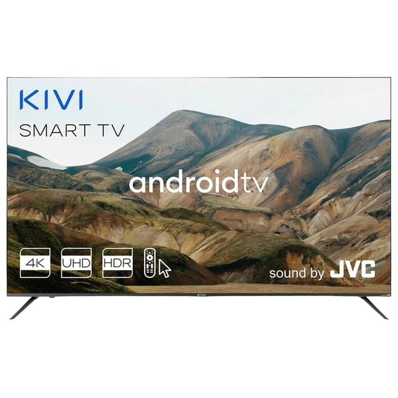 65" LED SMART TV KIVI 65U740LB, Real 4K, 3840x2160, Android TV, Black