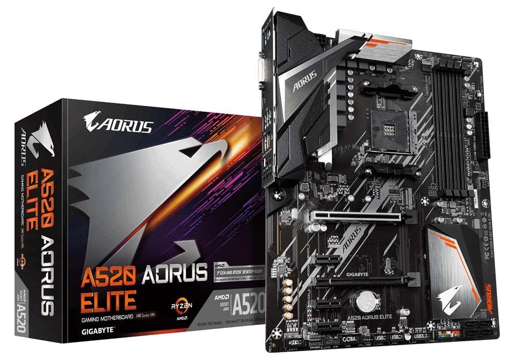 Cumpara  Plăci de bază - MB AM4 Gigabyte A520 AORUS ELITE 1.0  ATX..