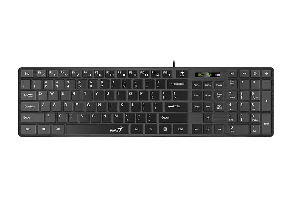 Cumpara  Periferice pentru PC - Keyboard Genius SlimStar 126, Multimedia, 12 ..
