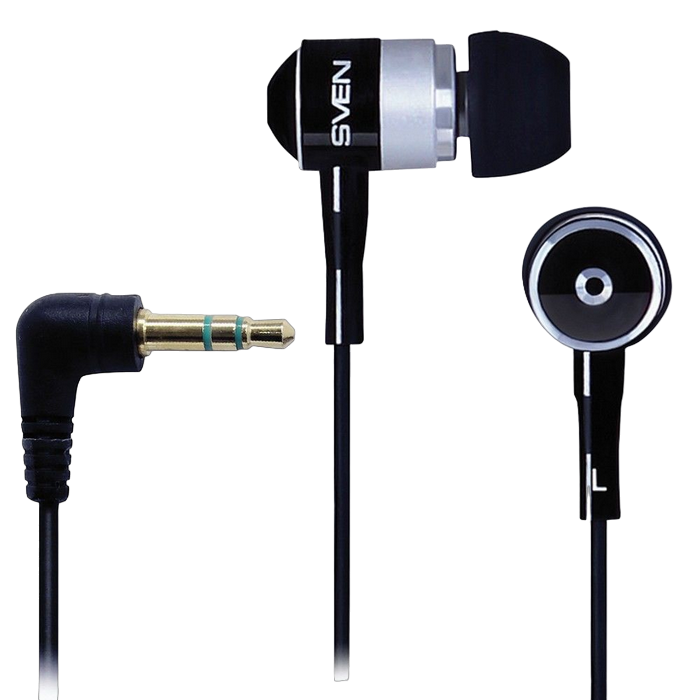 Cumpara  Casti audio - Earphones SVEN E-10 BK / SEB 10 BK - Silver-B..