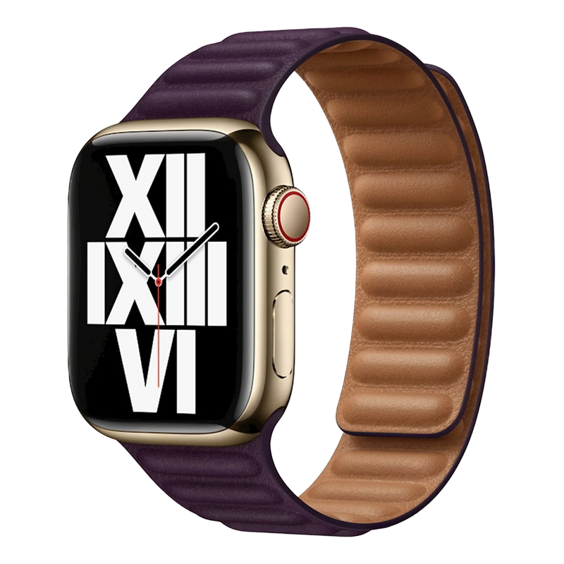 Strap Apple Watch 41mm Dark Cherry Leather Li..