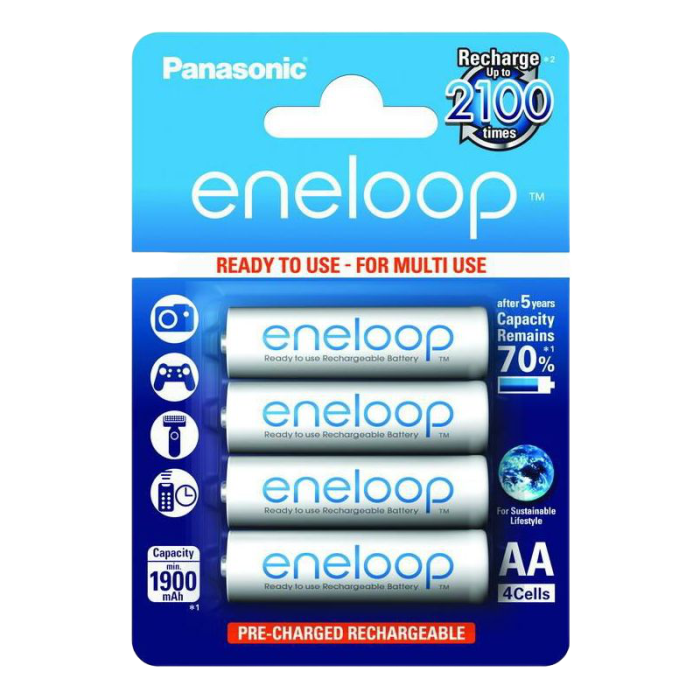 Cumpara  Батарейки - AA  Eneloop 1900mAh, Blister*4, Panasonic, BK..
