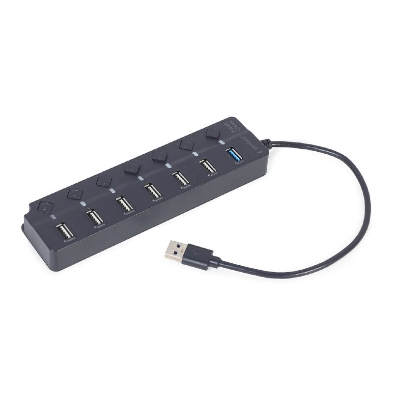 USB 2.0 Hub 7-port with switches, Gembird 