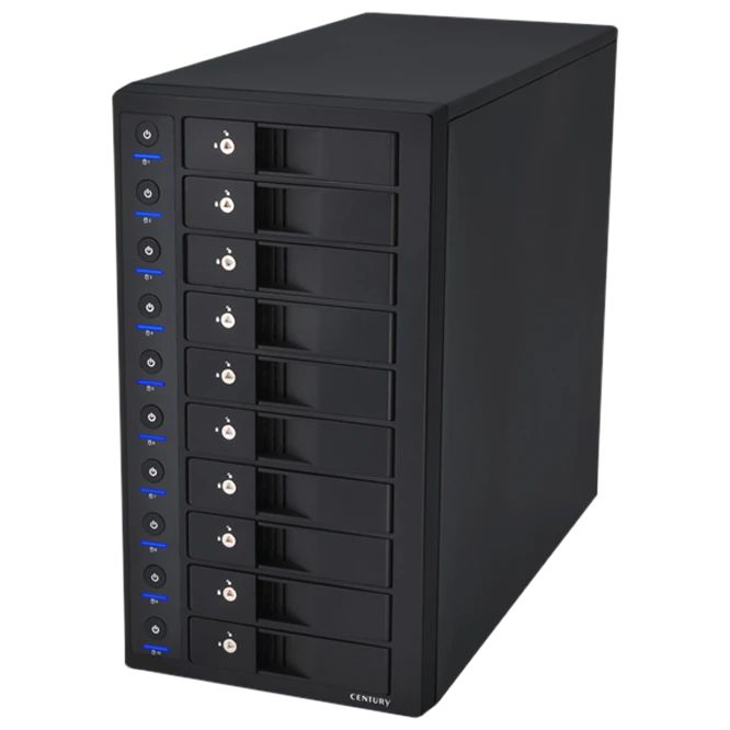 10-Bay SINGLE System External Enclosure Century  "CRST1035U3IS6G",  USB3.0 to 10x SATA 3.5"