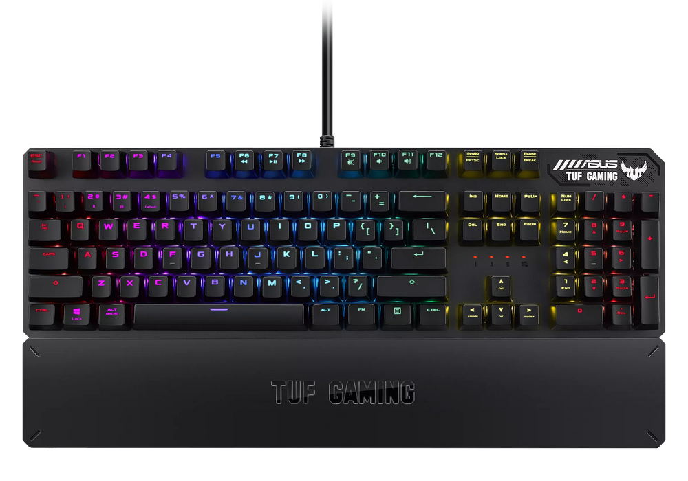 Клавиатура ASUS TUF Gaming K3, Проводное, Металлический Серый