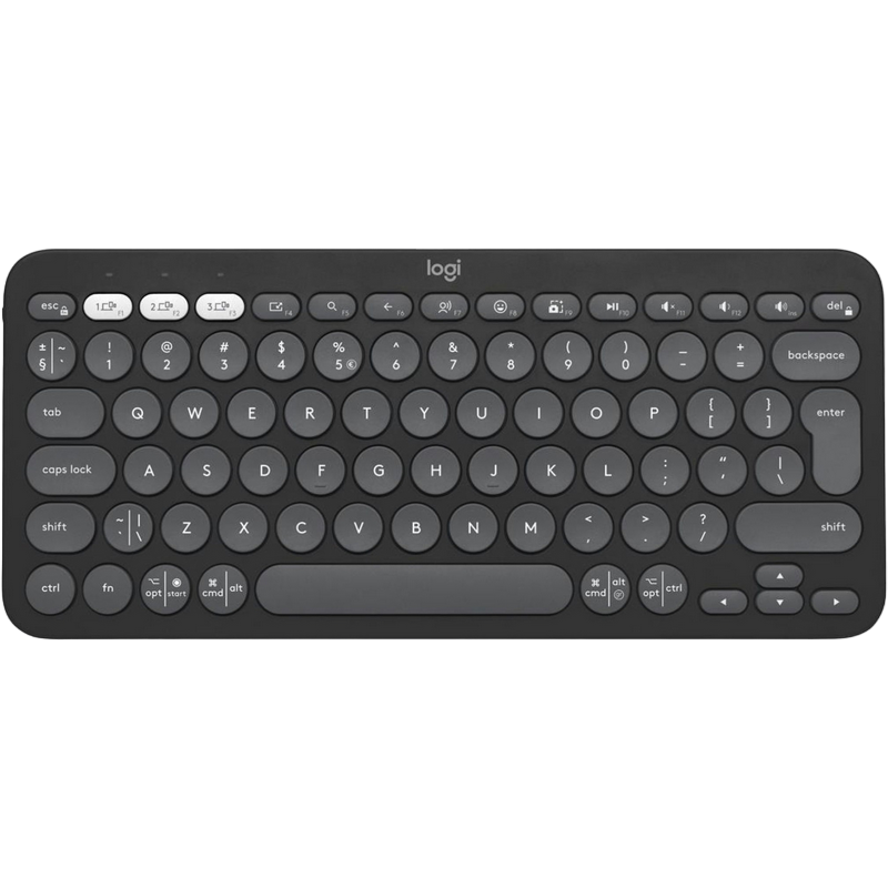 Wireless Keyboard Logitech Pebble Keys 2 K380S, Compact, Low-profile,  Fn keys, Multi-Device, Quiet