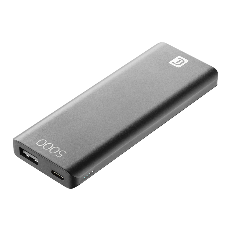 Power Bank Cellularline 5000mAh, slim, Black