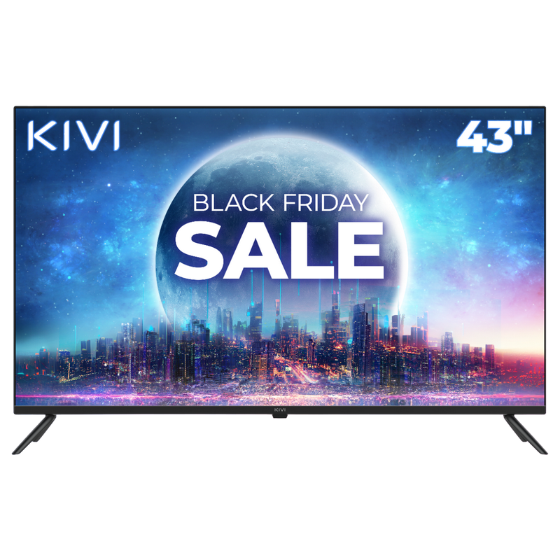 43" LED SMART TV KIVI 43U740NB, Real 4K, 3840x2160, Android TV, Black
