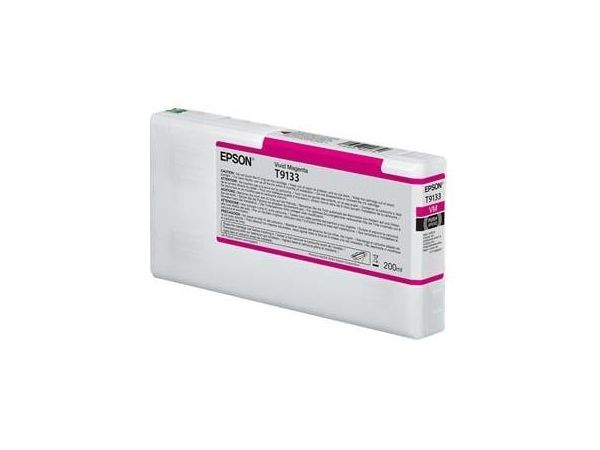 Картридж чернильный Epson T9133, 200мл, Яркий пурпурный