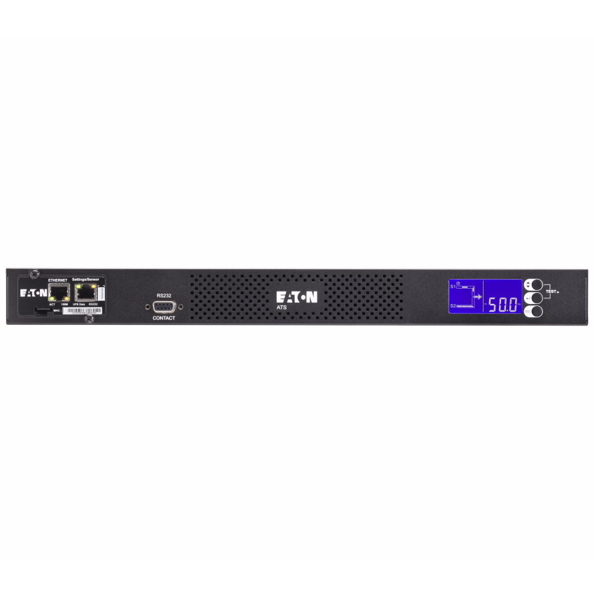 Eaton EATS16 ATS Transfer Switch (1U) 16A, 8xC13 + 1xC19 sockets