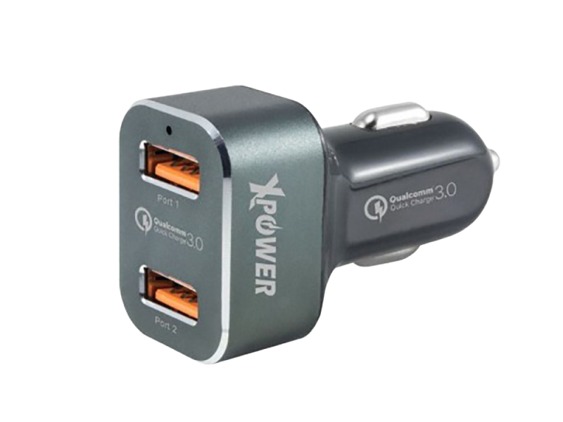 Car Charger XPower, 2.1A, 2USB, Black..