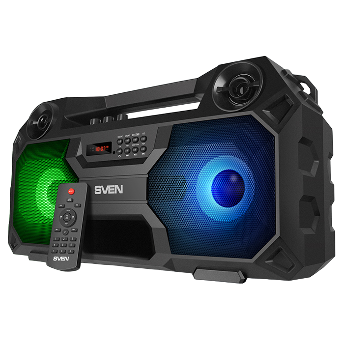 Speakers SVEN "PS-520" 36w, Black, Bluetooth, FM, USB, microSD, LED-display, RC, 2x2000mA*h