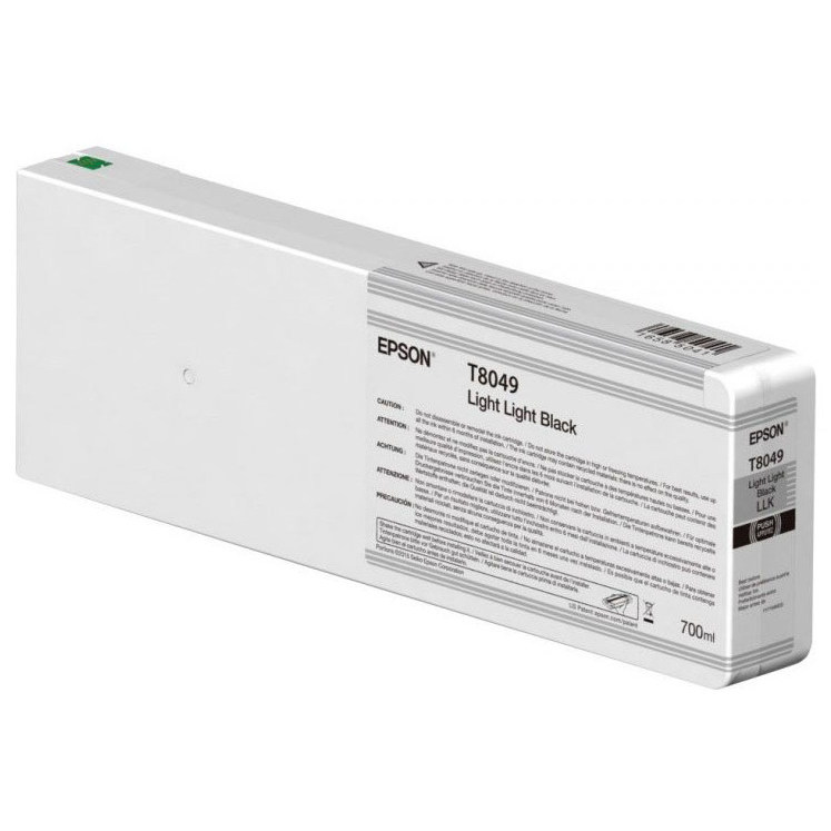 Картридж чернильный Epson T804 UltraChrome HDX/HD, C13T804900, Серый