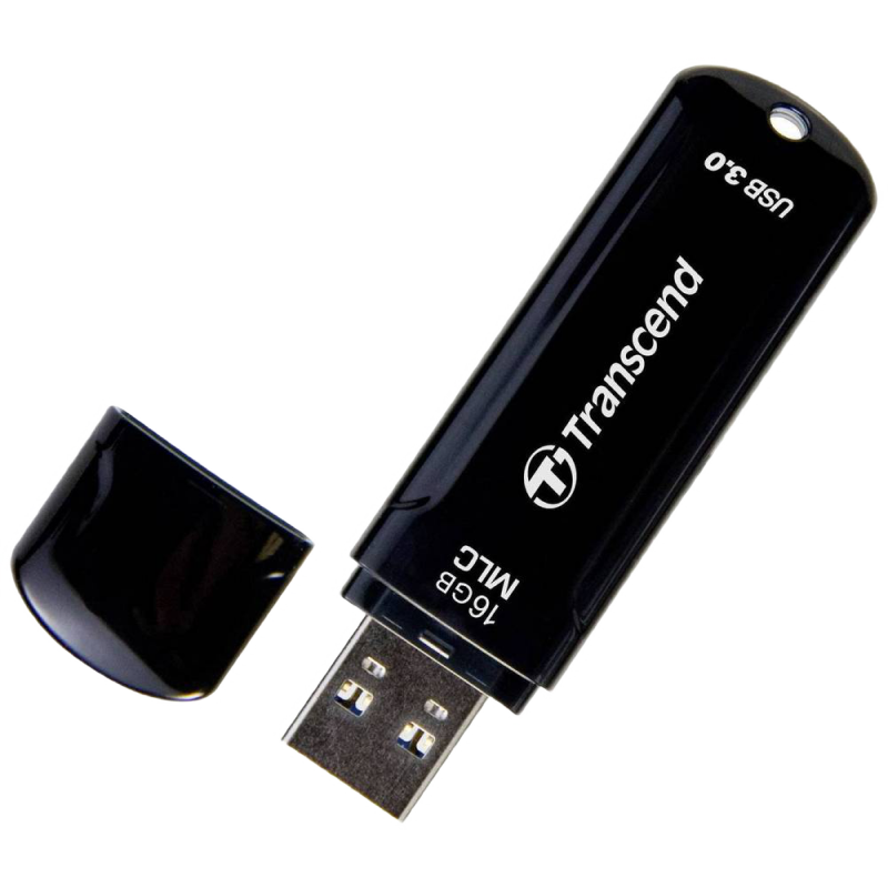 16GB USB3.1 Flash Drive Transcend "JetFlash 750", Black, Classic, Endurance MLC (R/W:130/30MB/s)