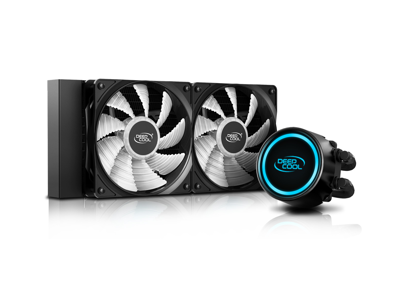 AIO Liquid Cooling Deepcool "GAMMAXX L240 V2" (≤30 dB(A), 69.34 CFM, 2x120mm, RGB LED, 250W, 1293g)