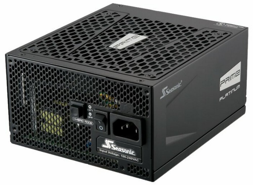 Power Supply ATX 1000W Seasonic Prime PX-1000 80+ Platinum, 135mm, Full Modular, Fanless until 40%