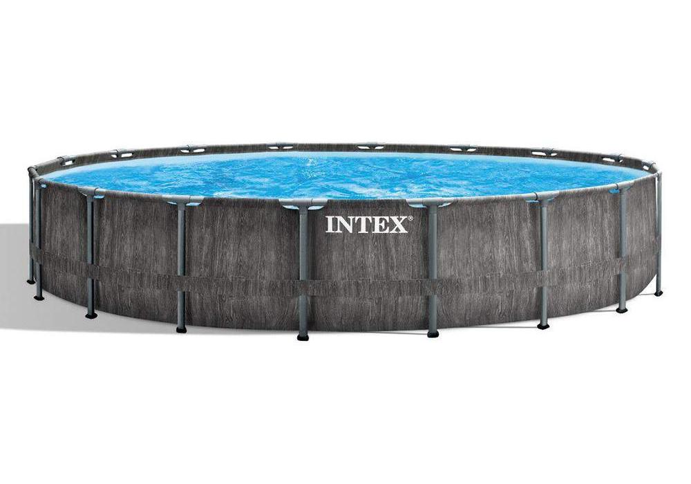 Cumpara  Piscine și accesorii - Intex 26744 Piscina Сadru Metal PREMIUM GREYW..