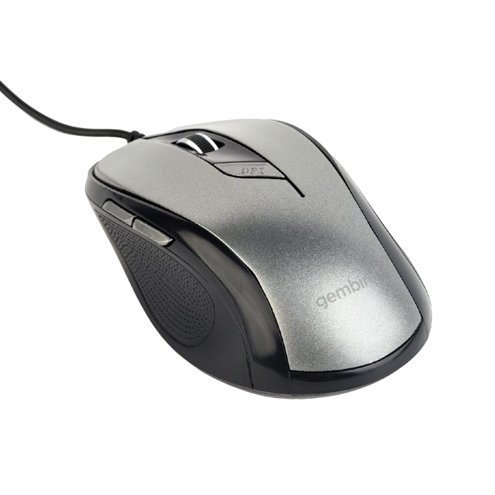 Мышь Gembird MUS-6B-01-BG, Чёрный/Серый