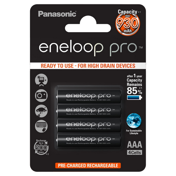 AAA  Eneloop PRO 930mAh, Blister*4, Panasonic..