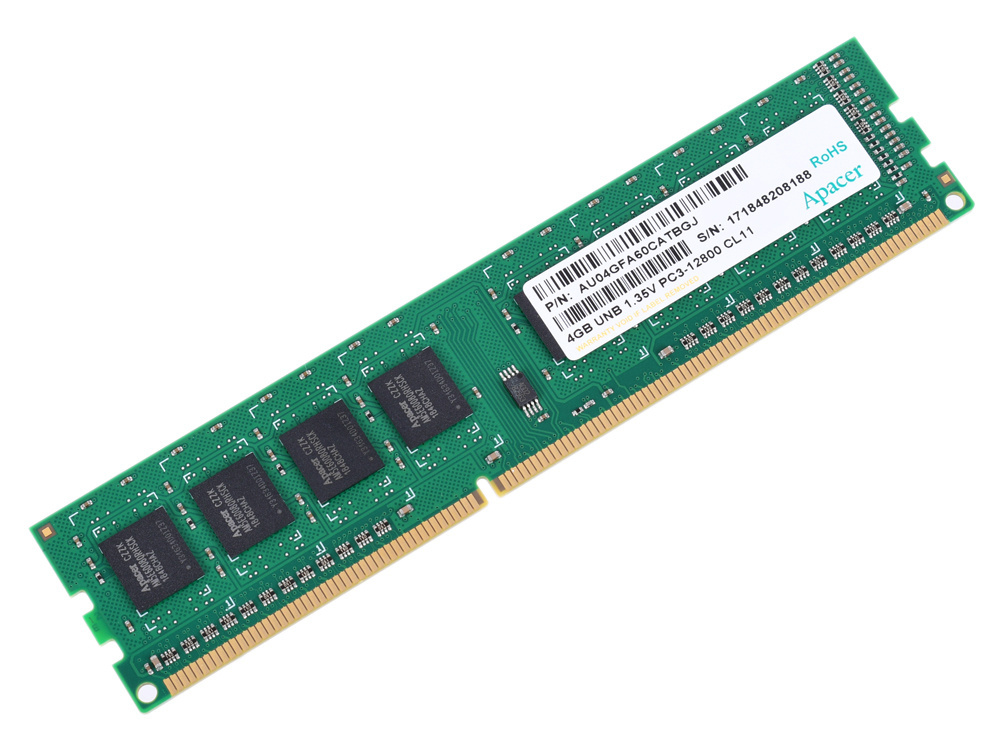 Cumpara  RAM - .4GB DDR3- 1600MHz Apacer PC12800, CL11, 1.35..